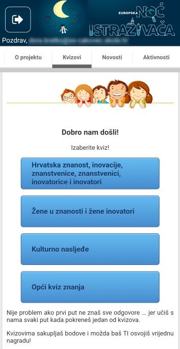 iPhone i Android aplikacija Europska Noć Istraživača