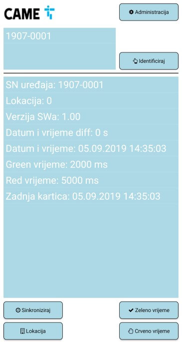 Android mobilna aplikacija CAME Adriatic