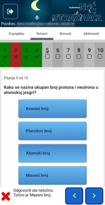 iPhone i Android aplikacija Europska Noć Istraživača